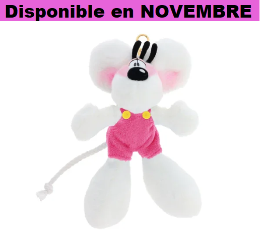 Porte clés Diddl en slopette rose 15cm