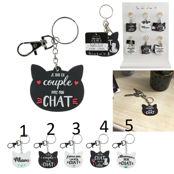 Porte clés chat