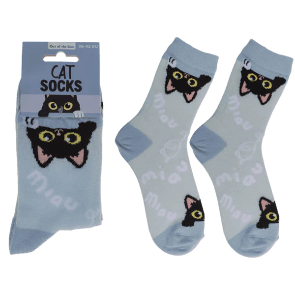 Chaussettes chat miaou originales 36-42 - design mignon en coton