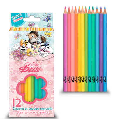 Lot de 12 crayons parfumée