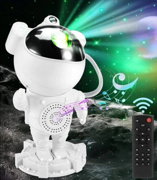 Veilleuse astronaute LED - Projection étoiles et galaxie au plafond

