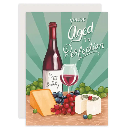 Carte d'anniversaire vin