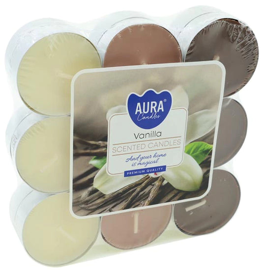Bougies plates vanille X18