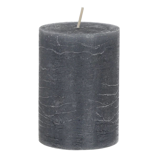 Bougie pilier Rustique gris M