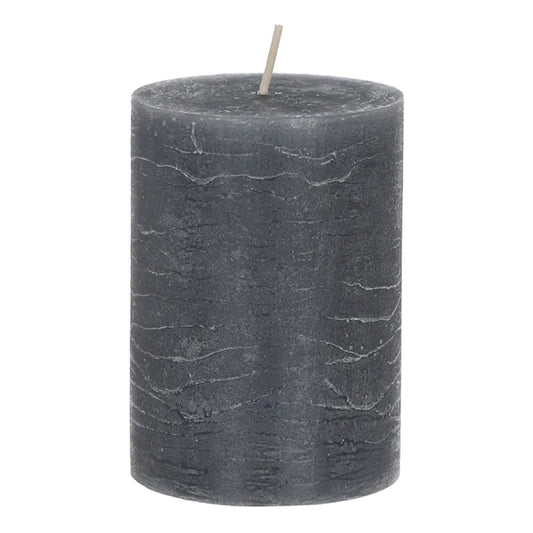 Bougie pilier Rustique gris M