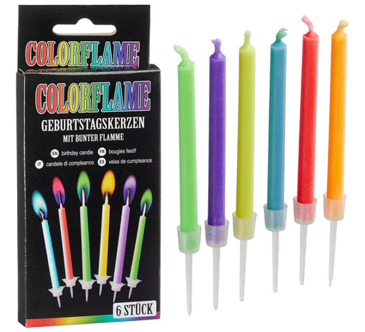Bougie d'anniversaire Flamme colorée