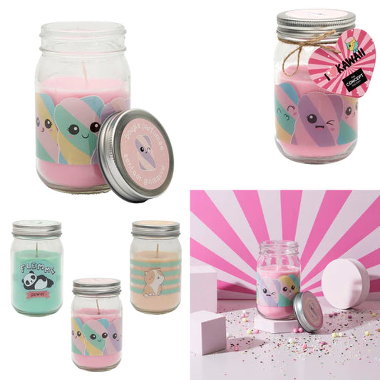 Bougie parfumée bocal kawaii