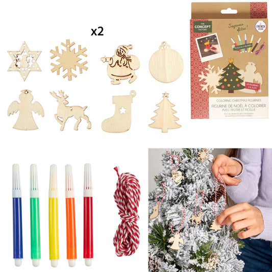 Figurine de noel à colorier