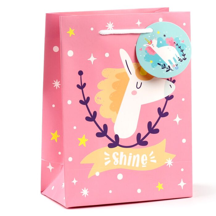 Sac cadeau licorne