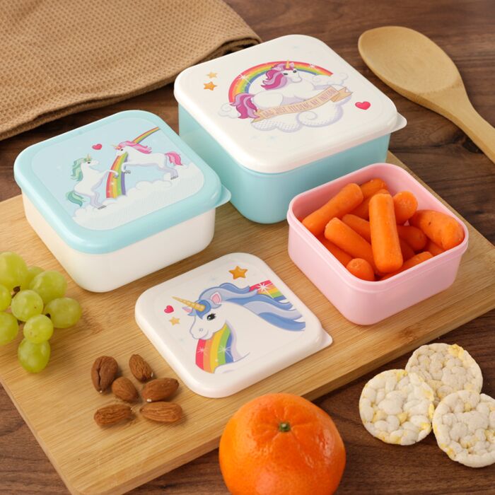 Lot de 3 boîtes licorne