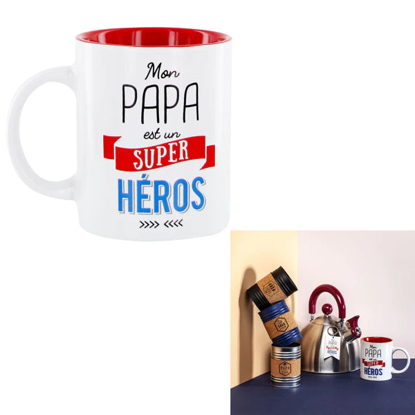 Mug papa super heros