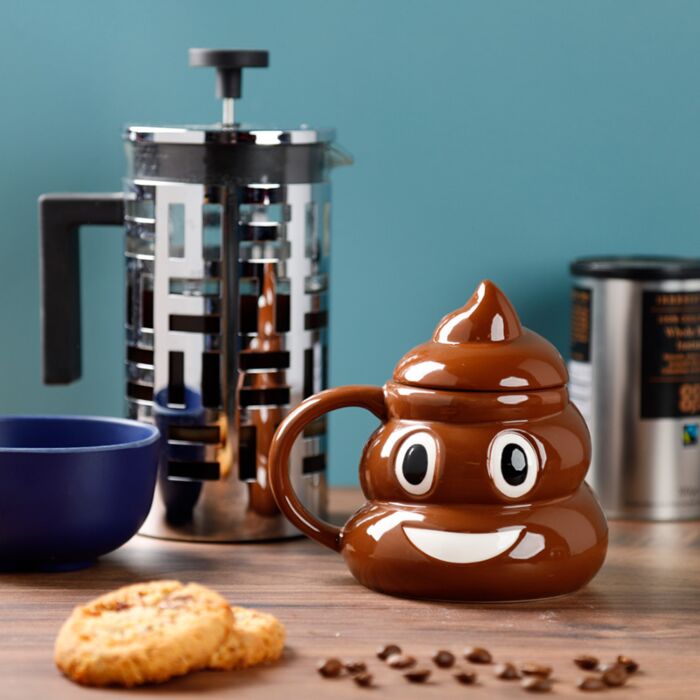 Mug caca emoji 460ml - Vue d'ensemble - Cadeau drôle et original