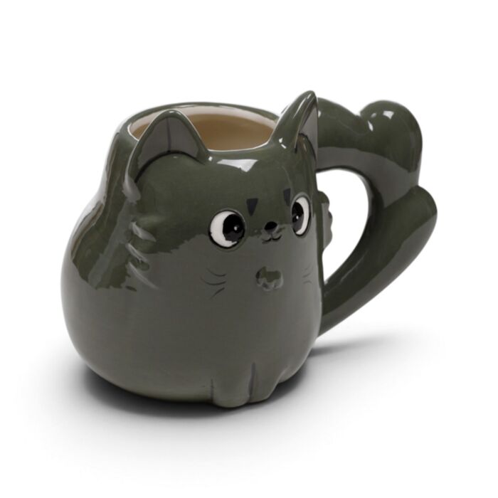 Keramiktasse in Katzenform