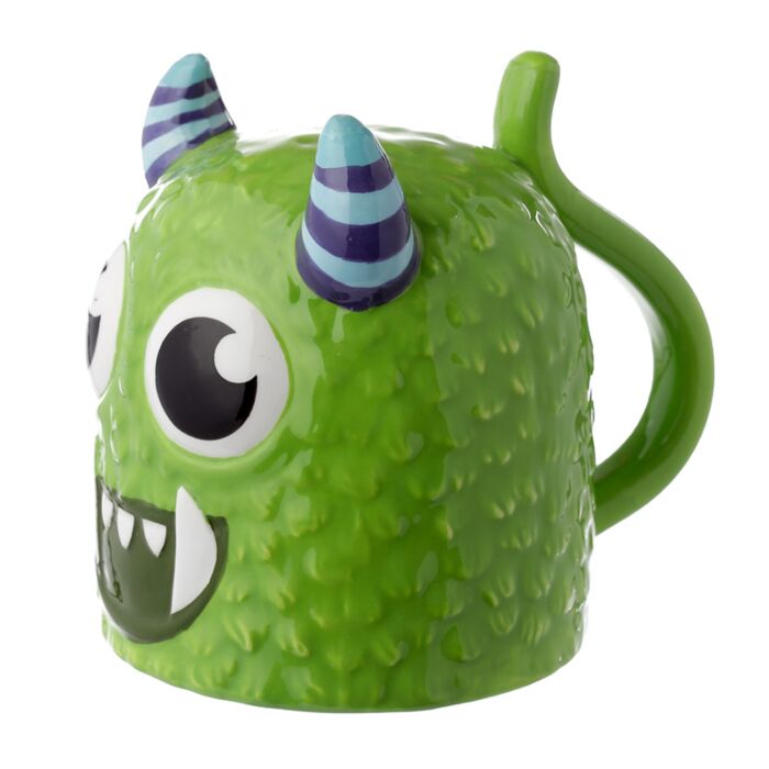 Mug Monstarz 550ml tête en bas - Détail monstre vert rigolo