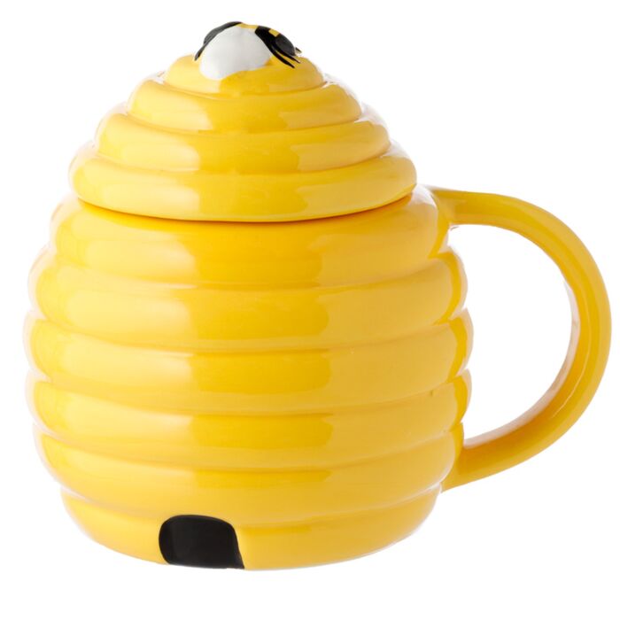  Mug nid d'abeille Beehive 3D avec couvercle - Vue principale