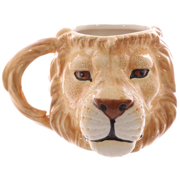 Mug tête de lion 3D animal jungle zoo - Vue principale