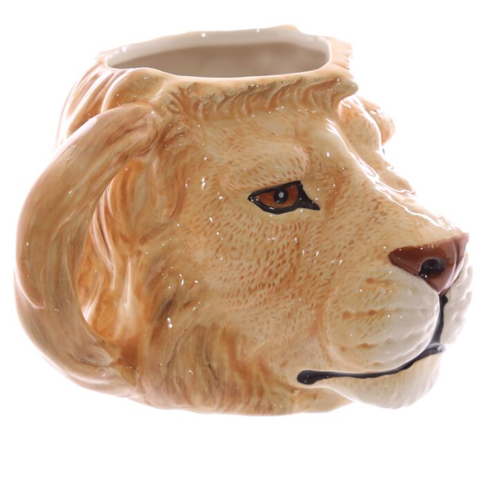 Mug lion 650ml céramique - Détail sculpture 3D majestueux