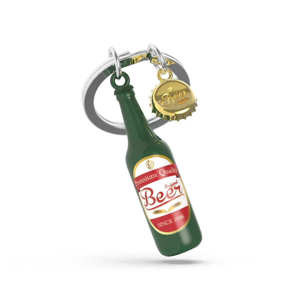 Porte-clés bière en métal 