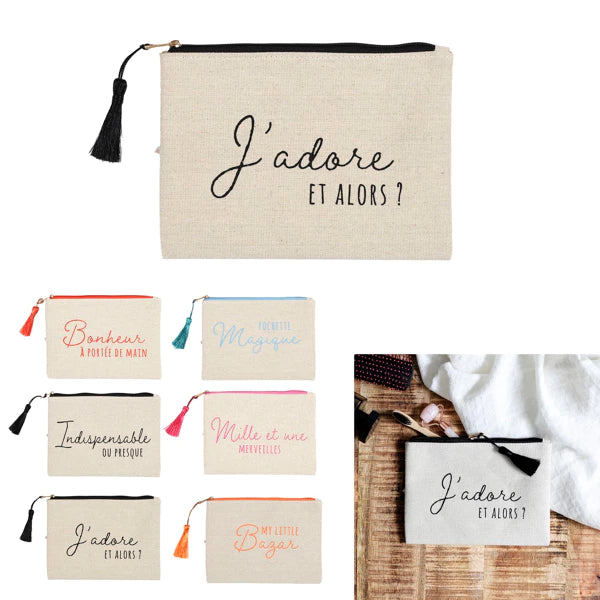 Pochette jute et coton