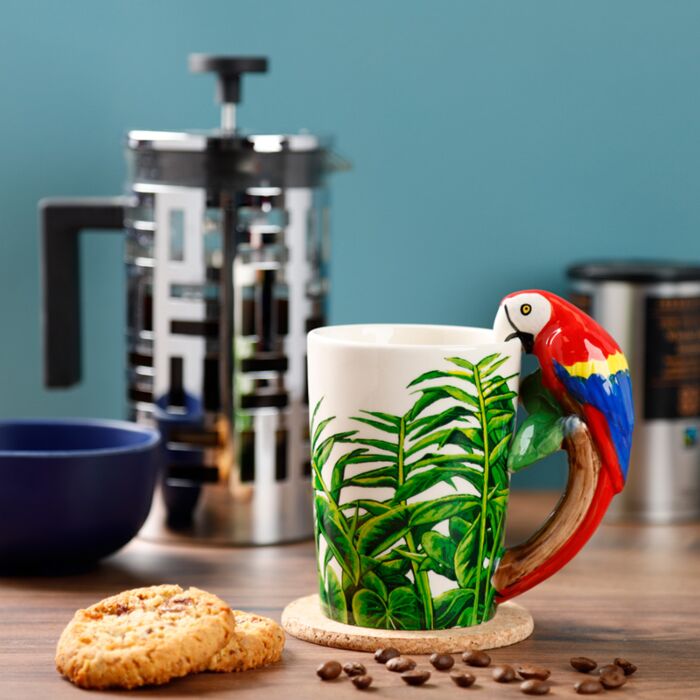 Mug avec anse perroquet