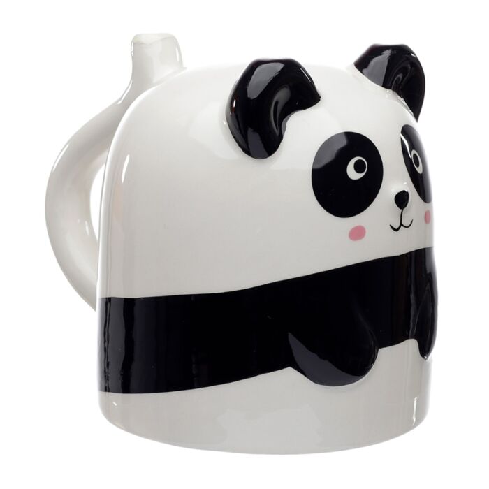 Mug panda retourné 500ml - Vue latérale - Design kawaii et décalé
