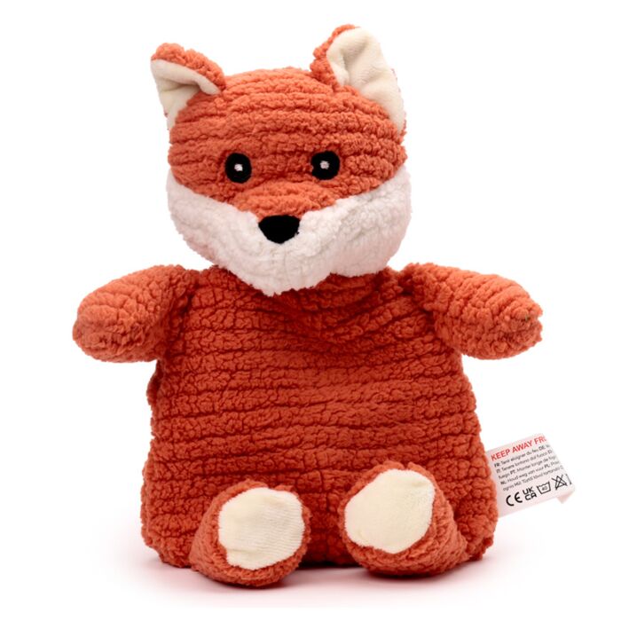 Bouillotte peluche renard graines lavande et blé micro-ondable