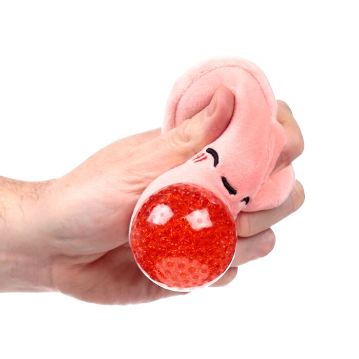 Peluche anti-stress cœur rose XL Queasy Squeezies - cadeau Saint-Valentin