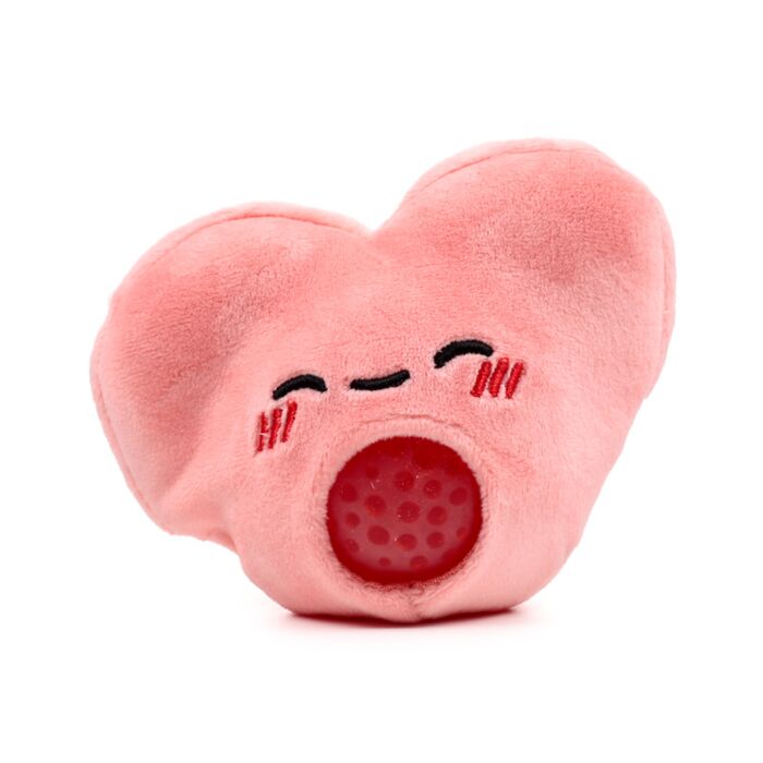 Peluche à presser anti-stress cœur rose J'adoramals 171g