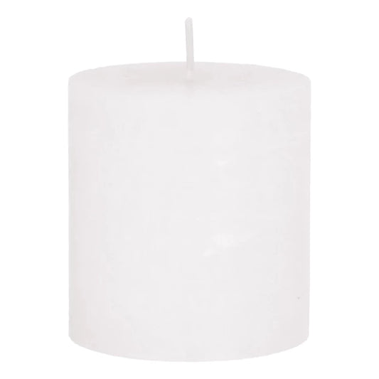 Bougie pilier Rustique blanc S