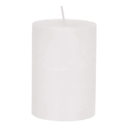 Bougie pilier Rustique blanc M