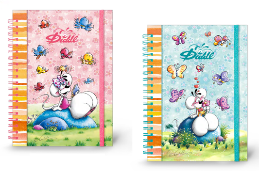 Cahier Spirale élastique à paillettes