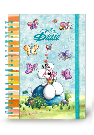 Cahier Spirale élastique à paillettes