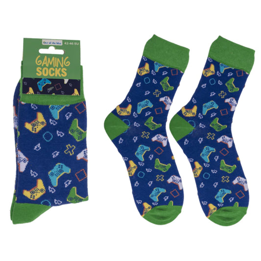 Chaussettes gaming originales 42-46 - design jeu vidéo rigolo en coton
