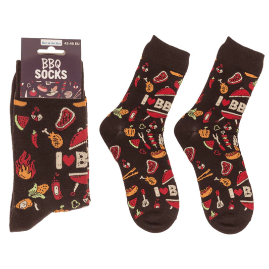 Chaussettes barbecue originales 42-46 - design rigolo grillades en coton