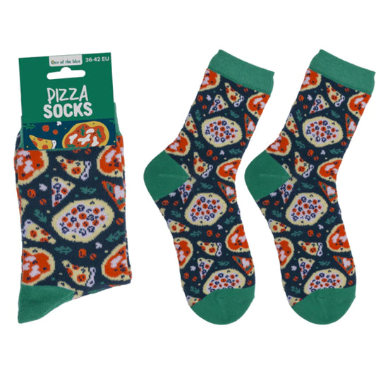 Chaussettes pizza originales 36-42 - design rigolo et gourmand en coton
