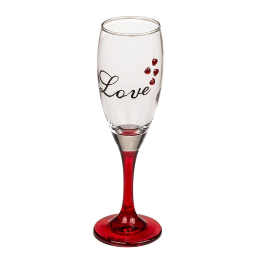 Lot de 2 verres à champagne élégants avec motif cœur - cadeau festif