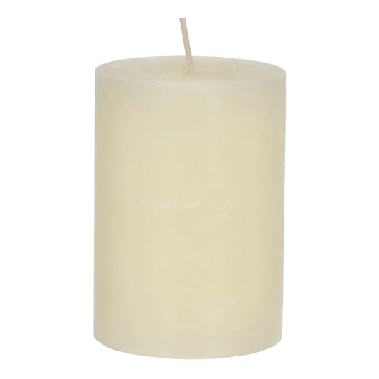Bougie pilier Rustique crème M