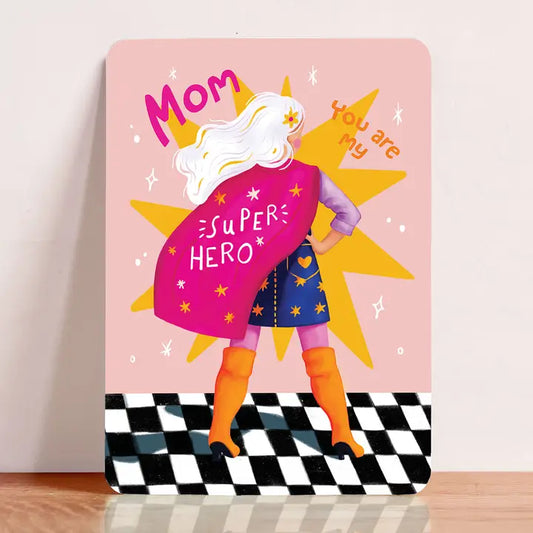 Carte fête des mères super héroïne