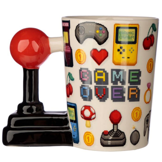 Mug Game Over 3D jeu vidéo avec anse joystick - Vue principale

