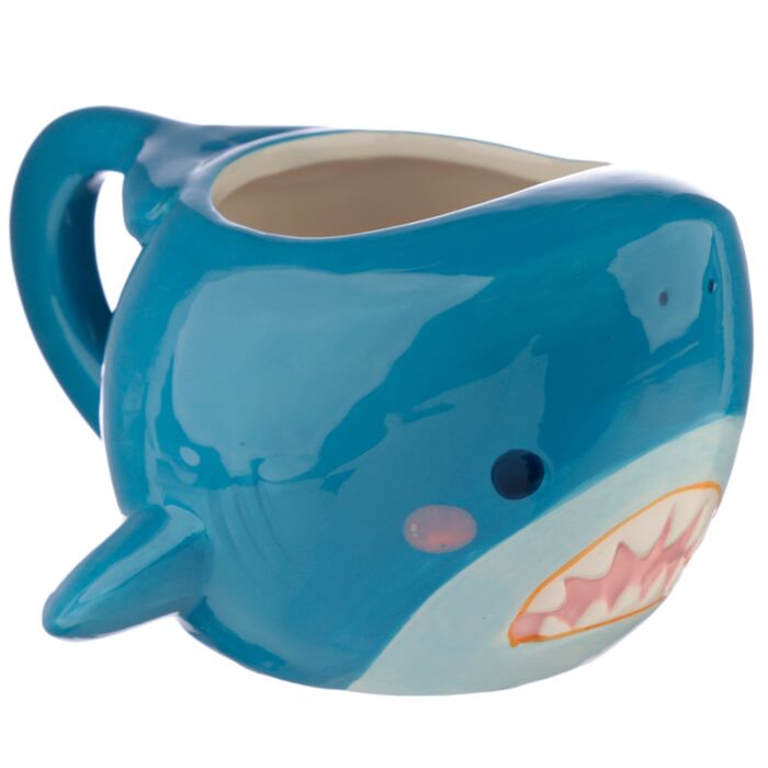 Mug Shark Cafe en forme de requin céramique dolomie - détail