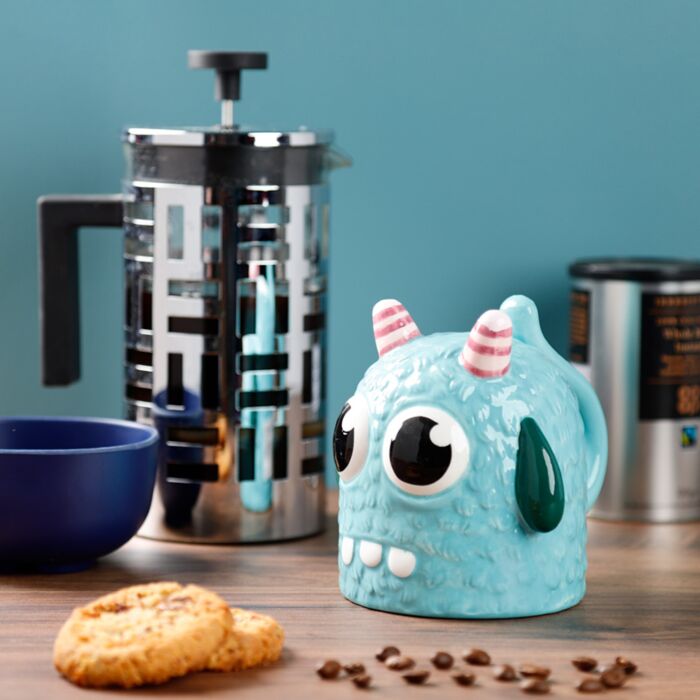 Cadeau mug Monstarz monstre bleu 3D céramique dolomie