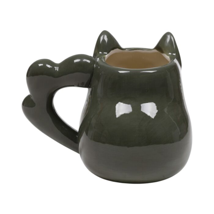 Keramiktasse in Katzenform