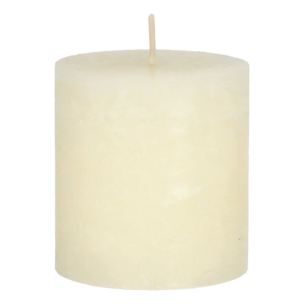 Bougie pilier Rustique crème S